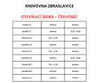 Otevírací doba - červenec